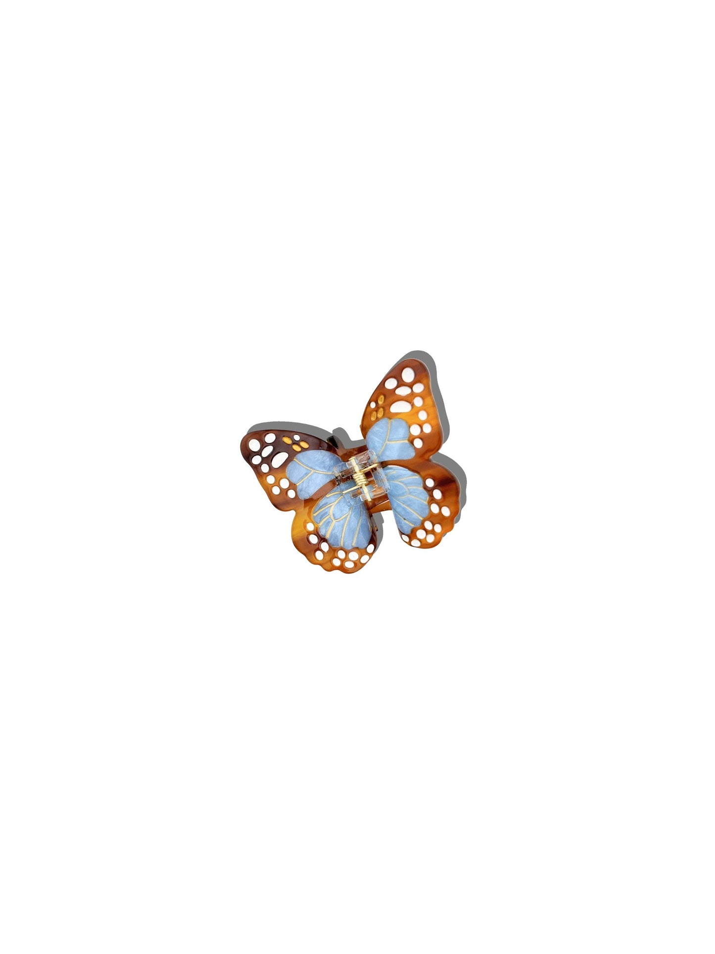 Hand-painted Mini Boho Monarch Claw Hair Clip
