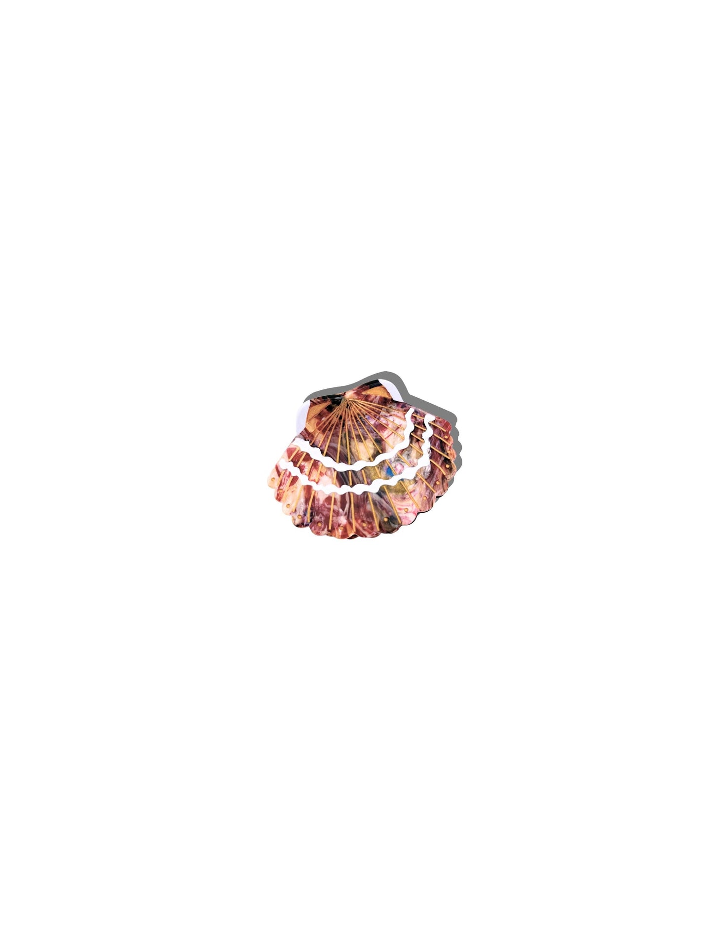 Hand-painted Mini Seashell Claw Hair Clip