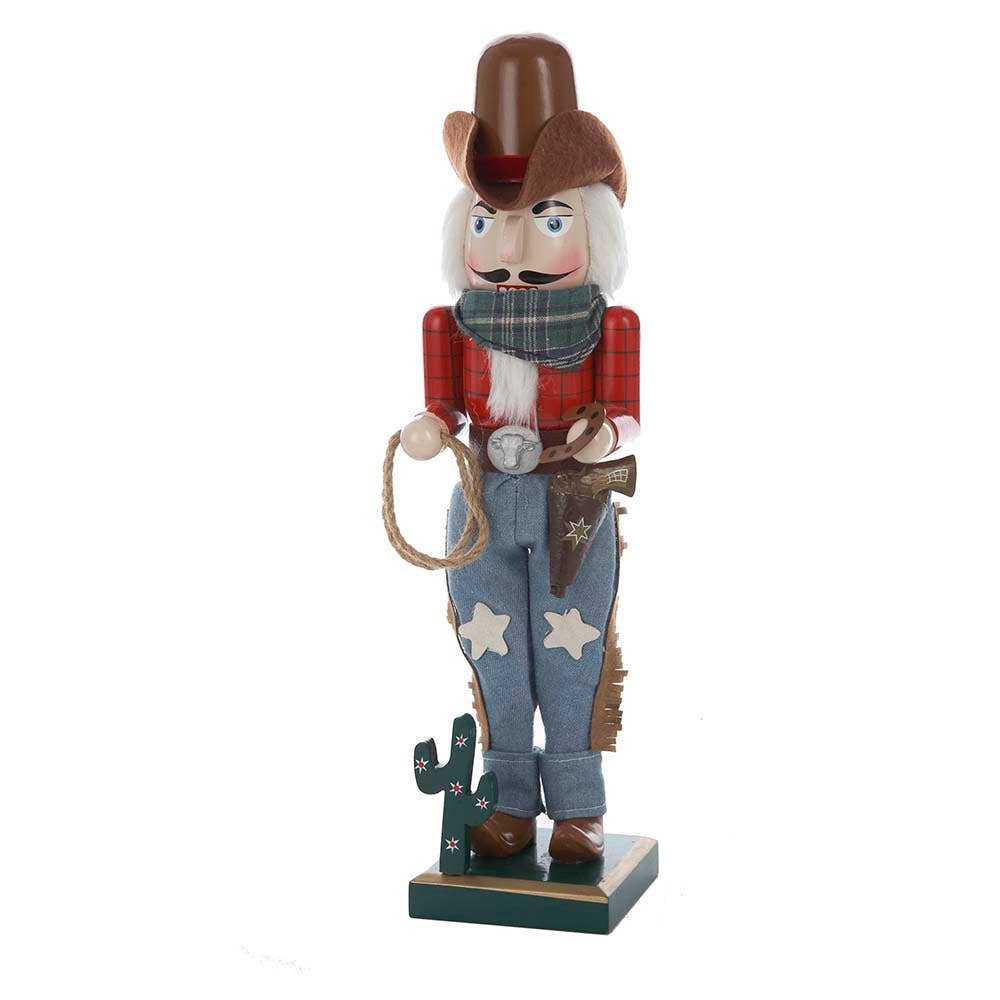 15"WOODEN COWBOY NUTCRACKER