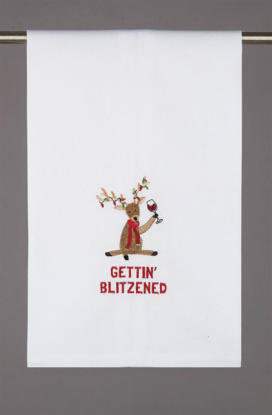 Gettin Blitzened Kitchen Towel