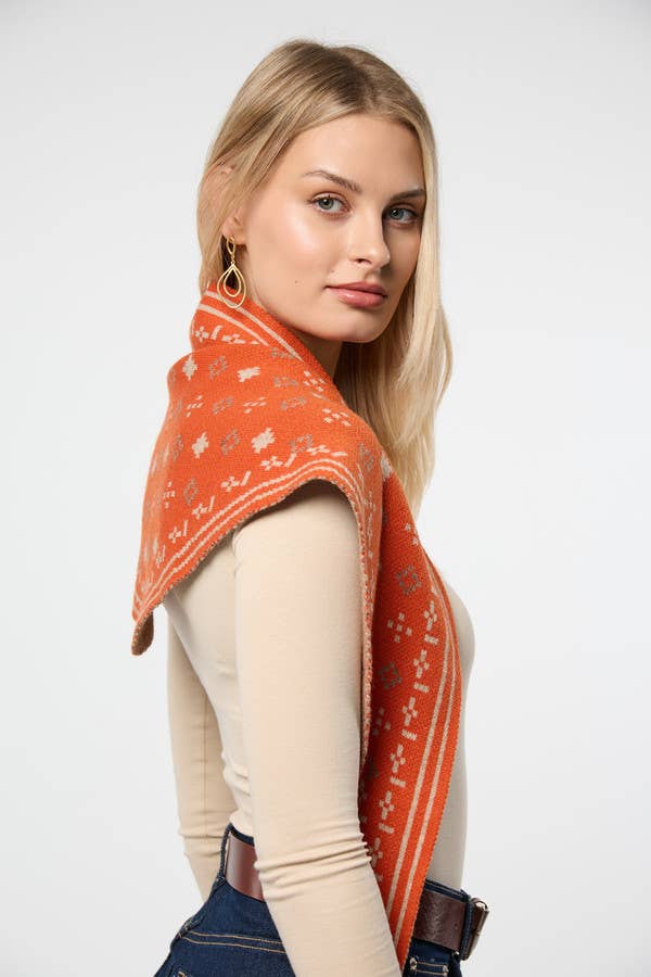 Foulard Knit Triangle Scarf