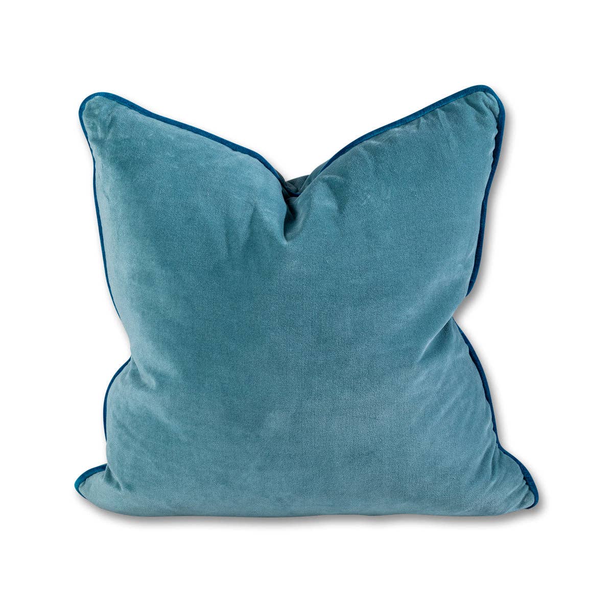 Charliss Velvet Pillow - Aqua + Peacock: WITH INSERT