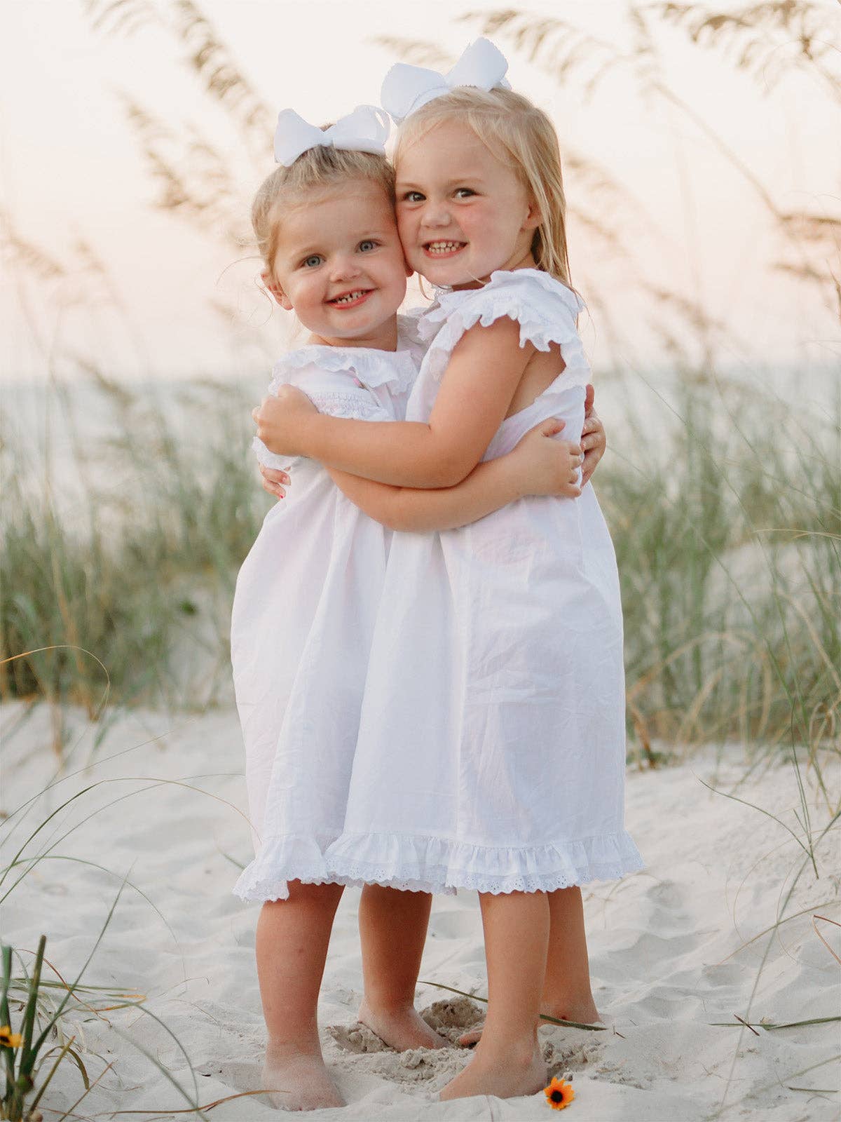 Gracie White Cotton Dress, Embroidered