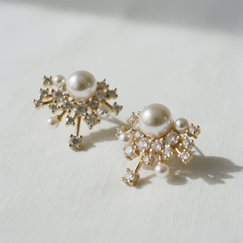 Starry Gemstone Drop Earrings