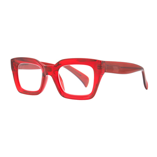 LORENA| Transparent Red | Progressive Blue Light