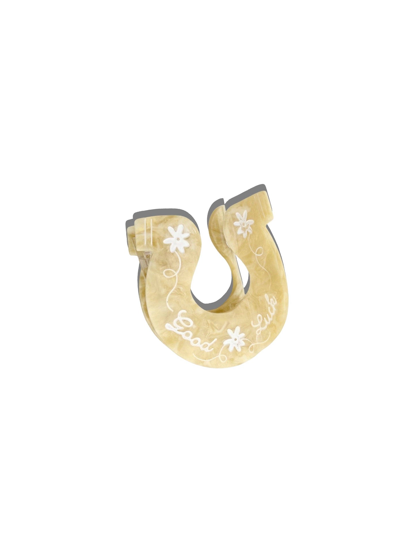 Hand-painted Good Luck Horseshoe Claw Hair Clip | Eco-Friendly