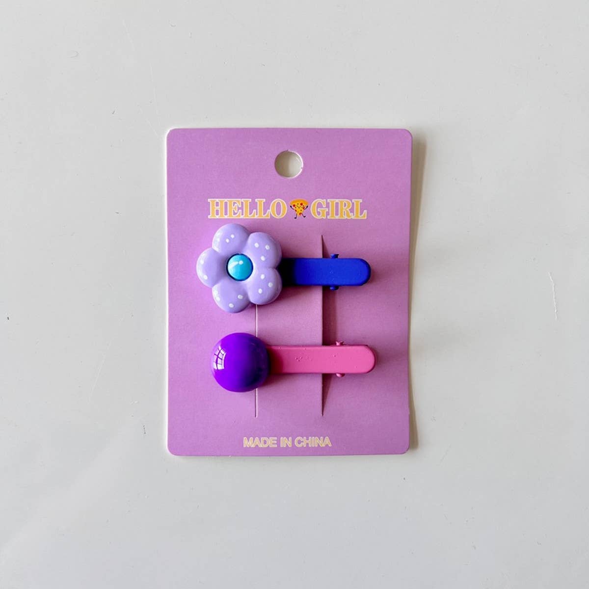 CHILDREN'S FLOWER ROUND BEAD HAIRPIN