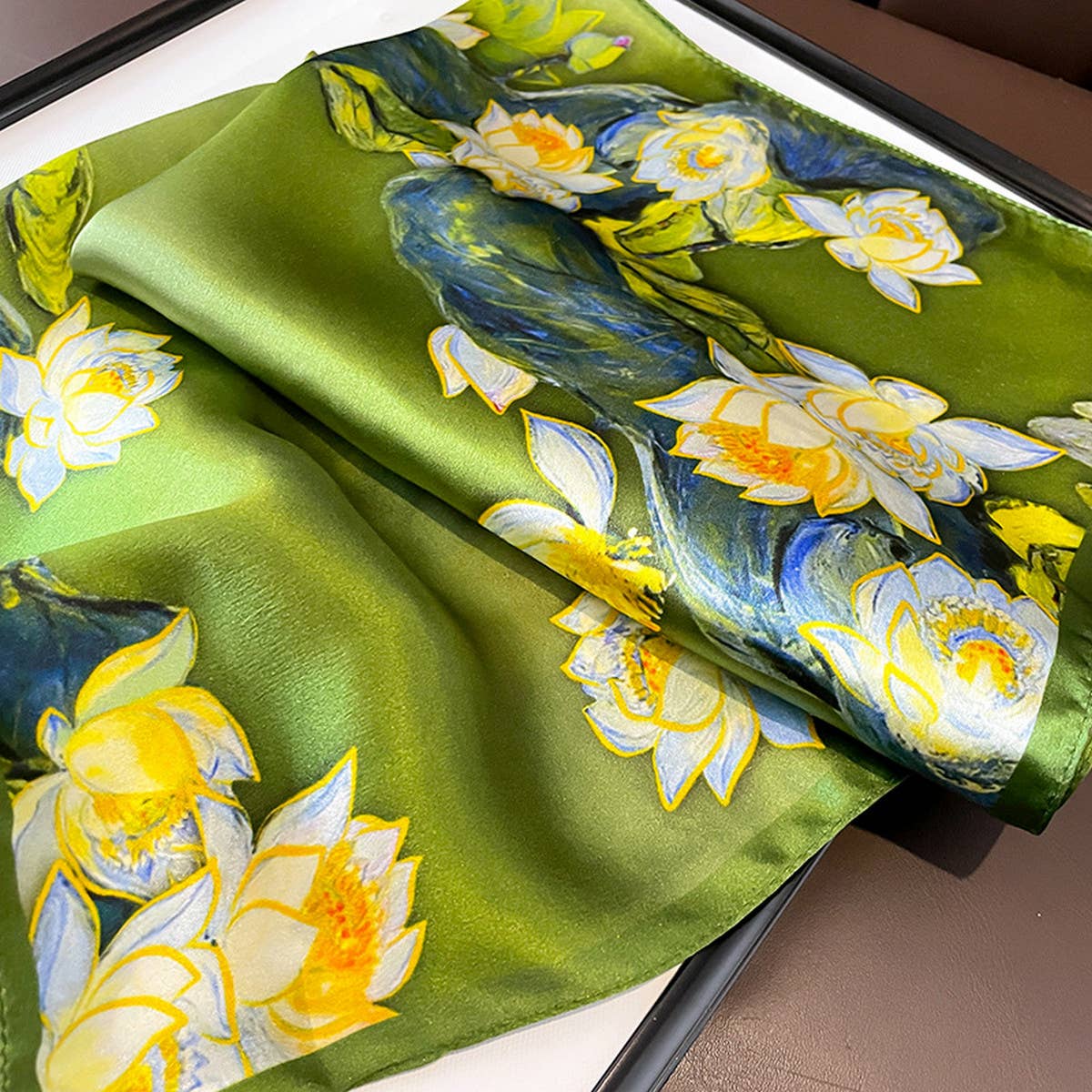 Floral Silk Square Scarf