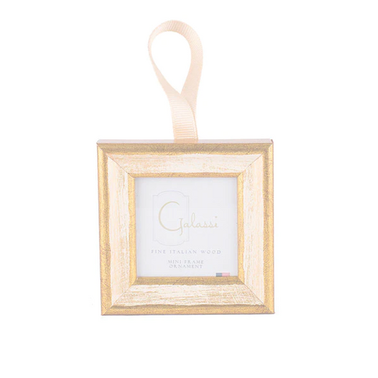 Cream/Gold Florentine Frame Ornament