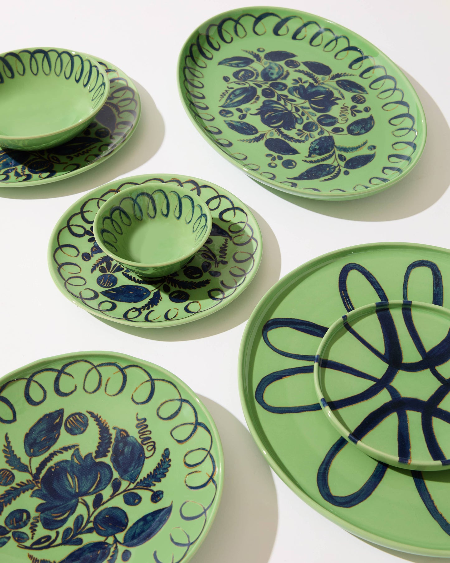 Amalfi Oval Tray Green - 15.7" x 11"