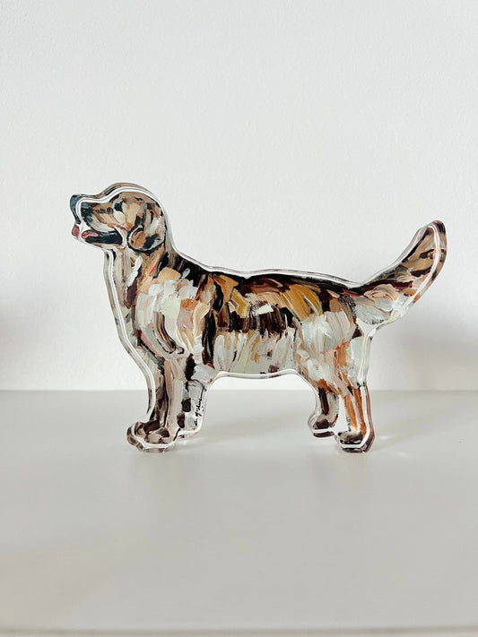 "Golden Retriever Dark" acrylic