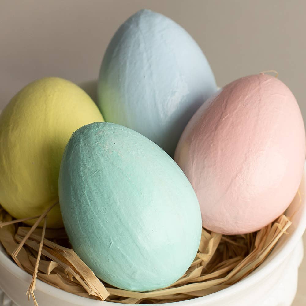 Pre-Painted Pastel Paper Mache Eggs