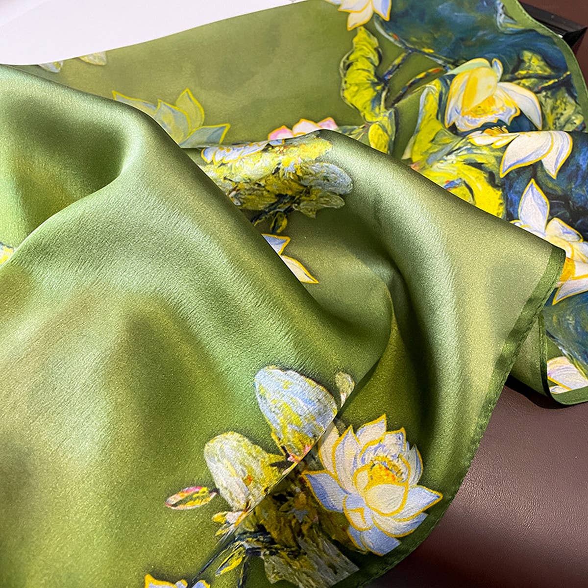 Floral Silk Square Scarf