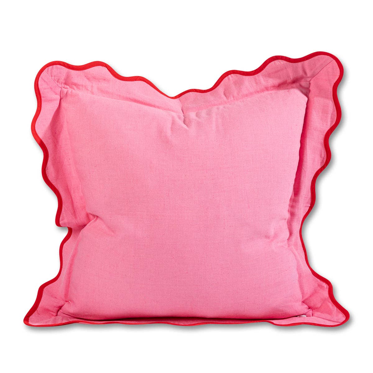 Darcy Linen Pillow - Light Pink + Cherry