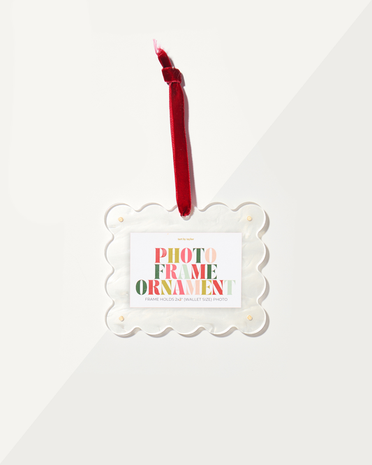 Pearl White Mini Frame Ornament