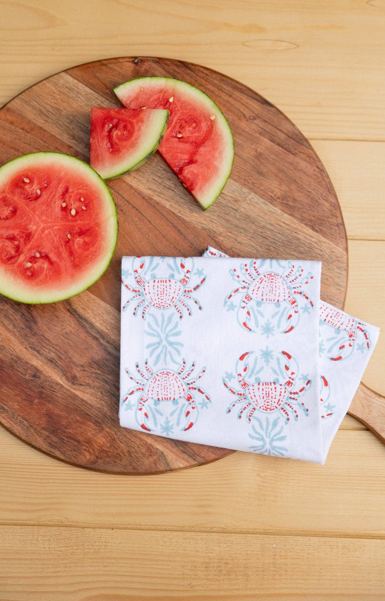 Tea Towel - King Crab, Saltwater & Poppy