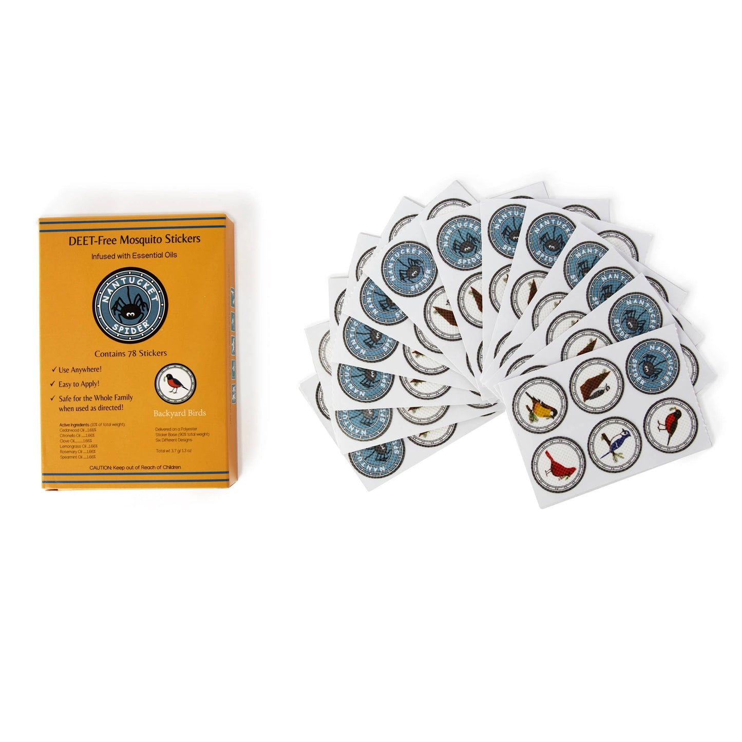 Nantucket Spider Mosquito Repellent Stickers