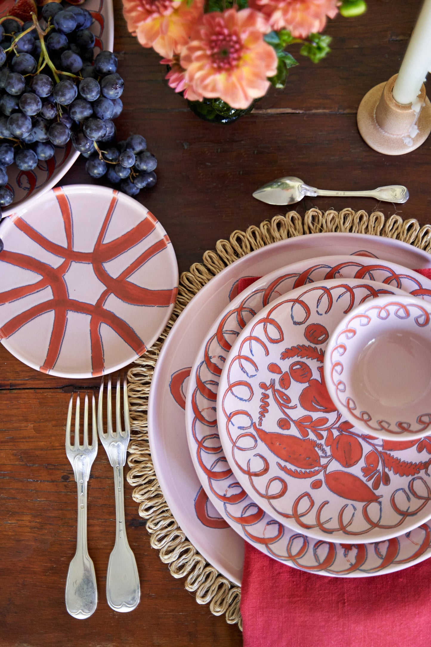 Amalfi Appetizer Plate Pink - 7.1" Diameter