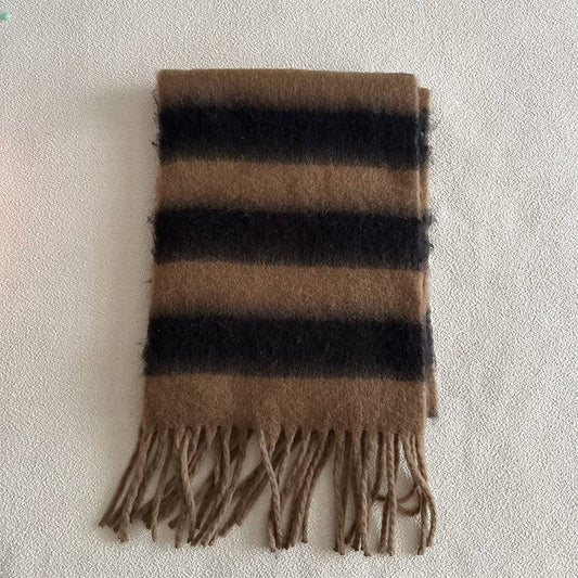 Blue/Brown Stripe Scarf