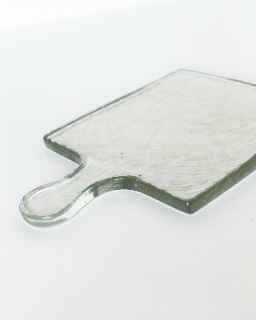 Handblown Hammered Glass Serving Board