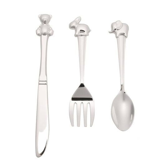 3pc Cutlery Set with Animal Icons