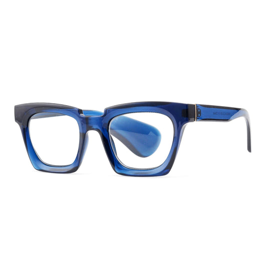 DECCO | Transparent Navy Blue | Blue Light Blocking: 1.75