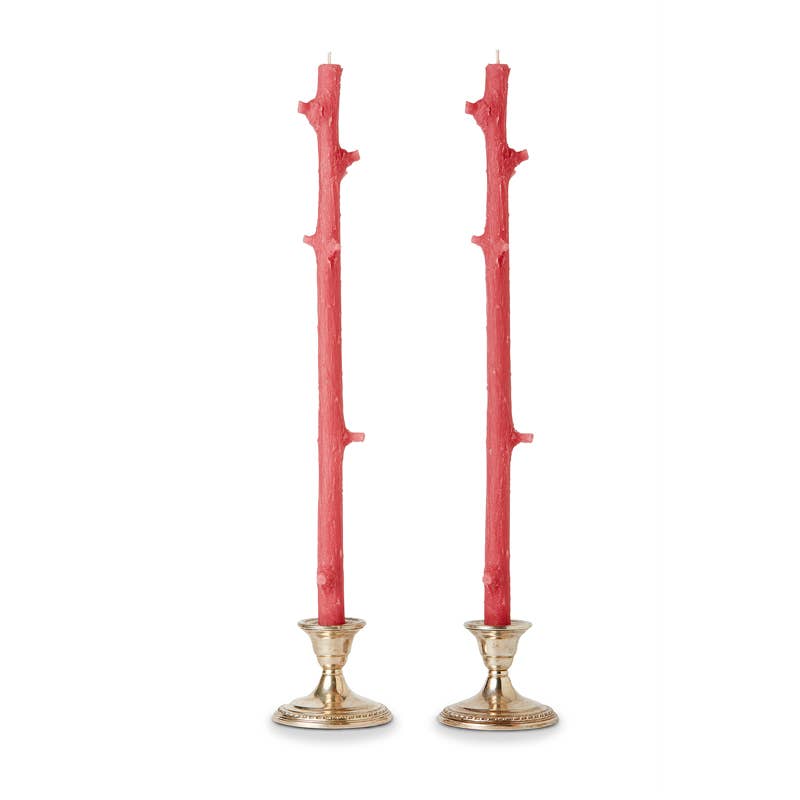Stick Candles Hemlock / Pair Forest Green