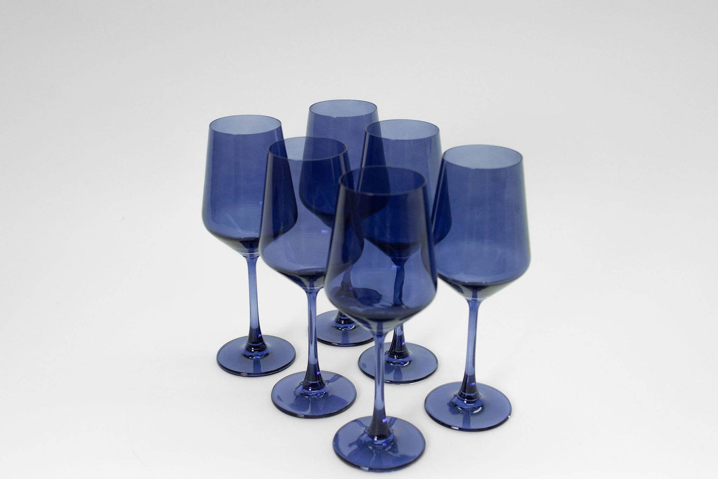 Indigo- Colored Wine Glass