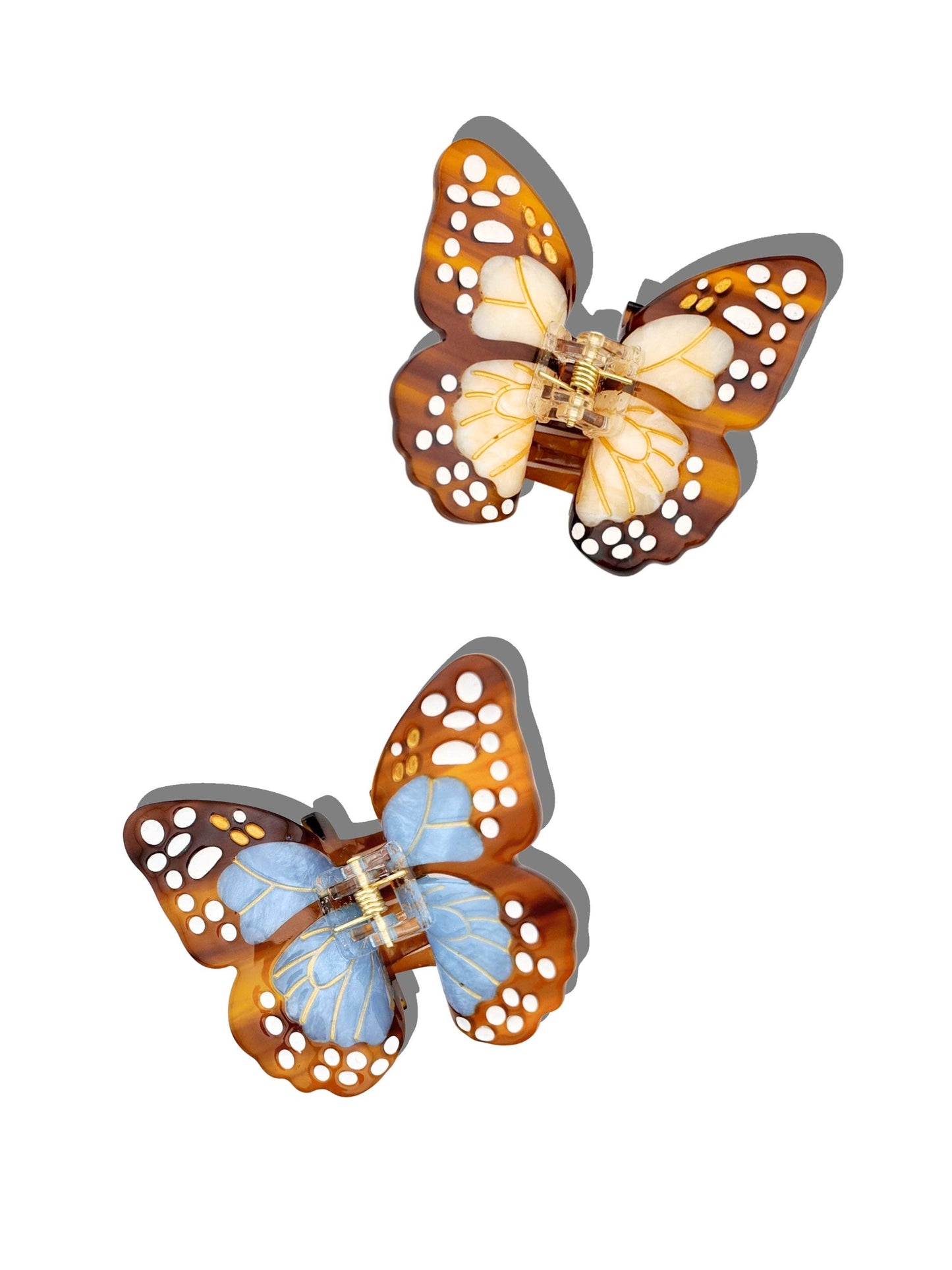 Hand-painted Boho Monarch Claw Hair Clip
