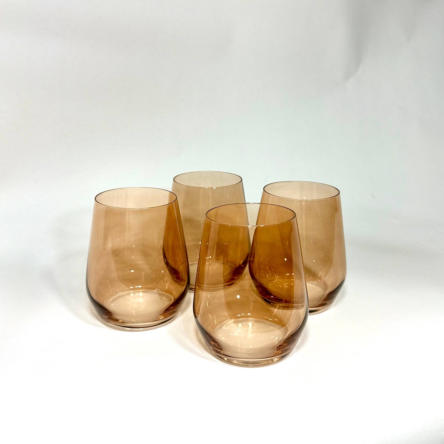 Brown Sugar - Stemless Colored Wine Glasses