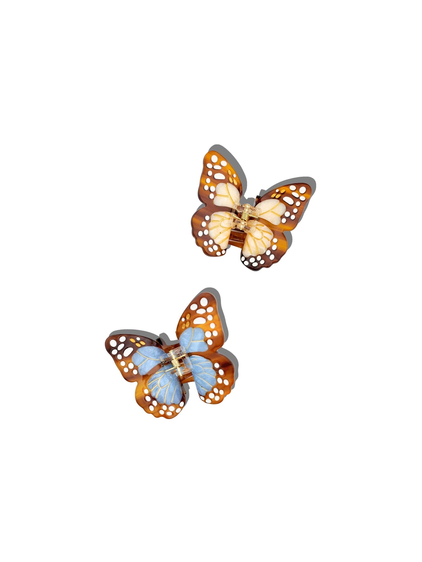 Hand-painted Mini Boho Monarch Claw Hair Clip