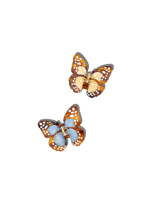 Hand-painted Mini Boho Monarch Claw Hair Clip