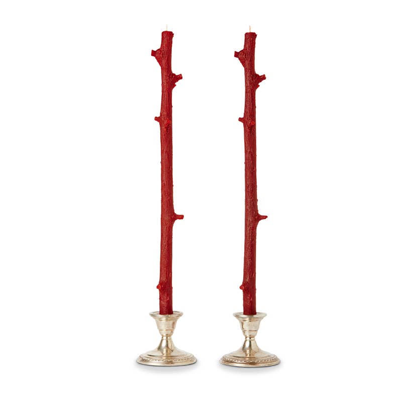 Stick Candles Hemlock / Pair Forest Green