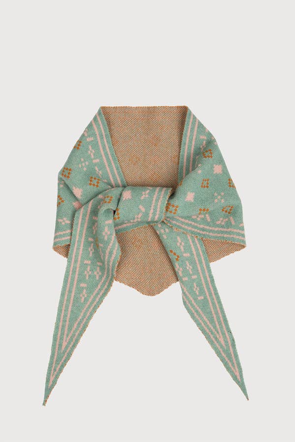 Foulard Knit Triangle Scarf