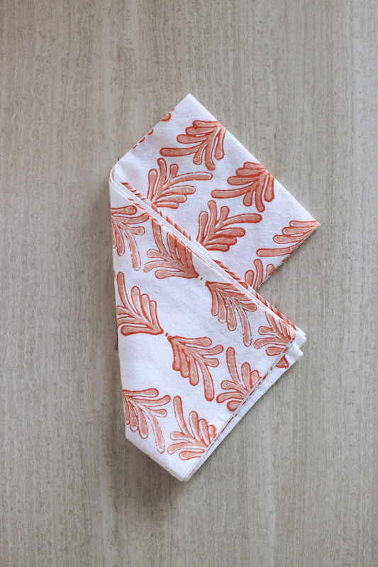 Tea Towel - Palmetto, Orange & Melon