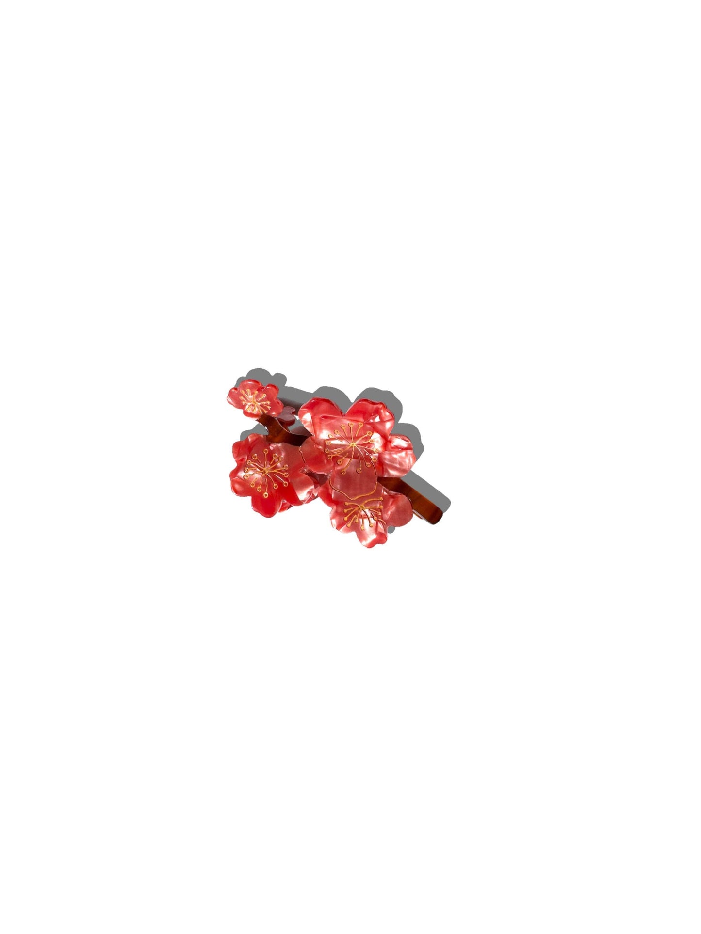 Hand-painted Cherry Blossom Flower Claw Hair Clip