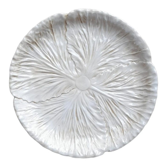 Les Ottomans Radicchio Handpainted Salad Plate in White