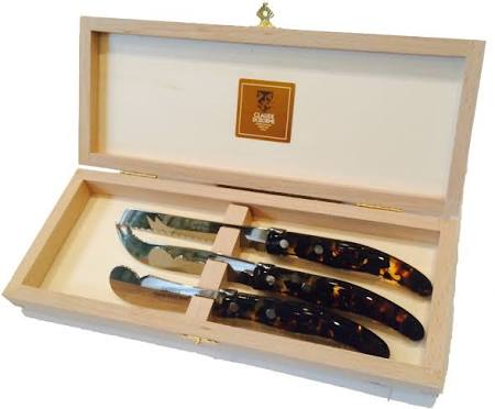 Box of Berlingot 3 Piece Cheese Set - Flake Handle