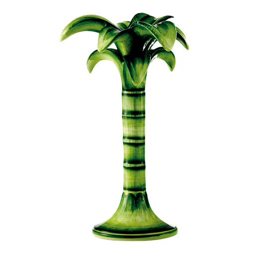 Les Ottomans Palm Tree Candlestick - Green - LARGE