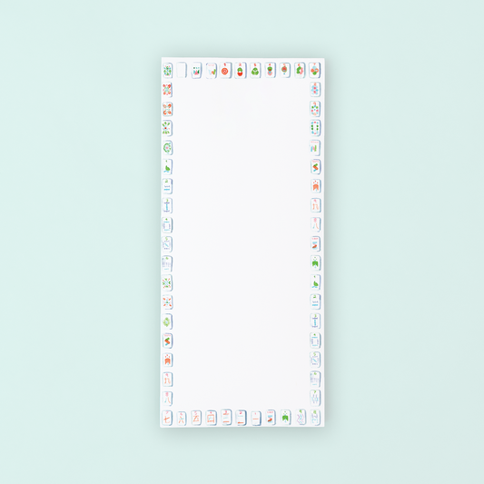Mahjong Tiles  Tall Notepad