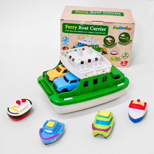 Toy Boat Bath Toys for Toddlers with 4 Cars Toys