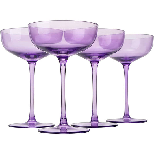 Colored Coupe Glass | 7oz | Set of 4