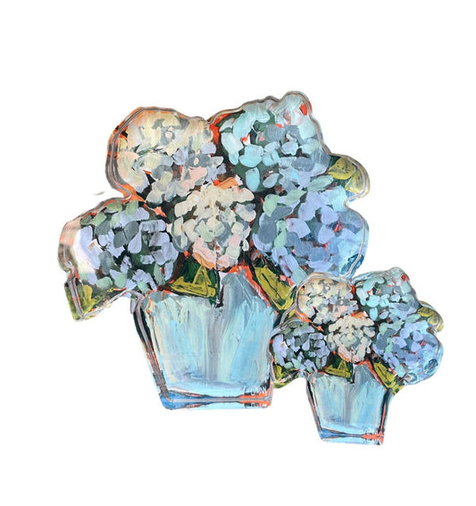 Blue Hydrangea Acrylic Bloom Block BITTY: Bitty Block