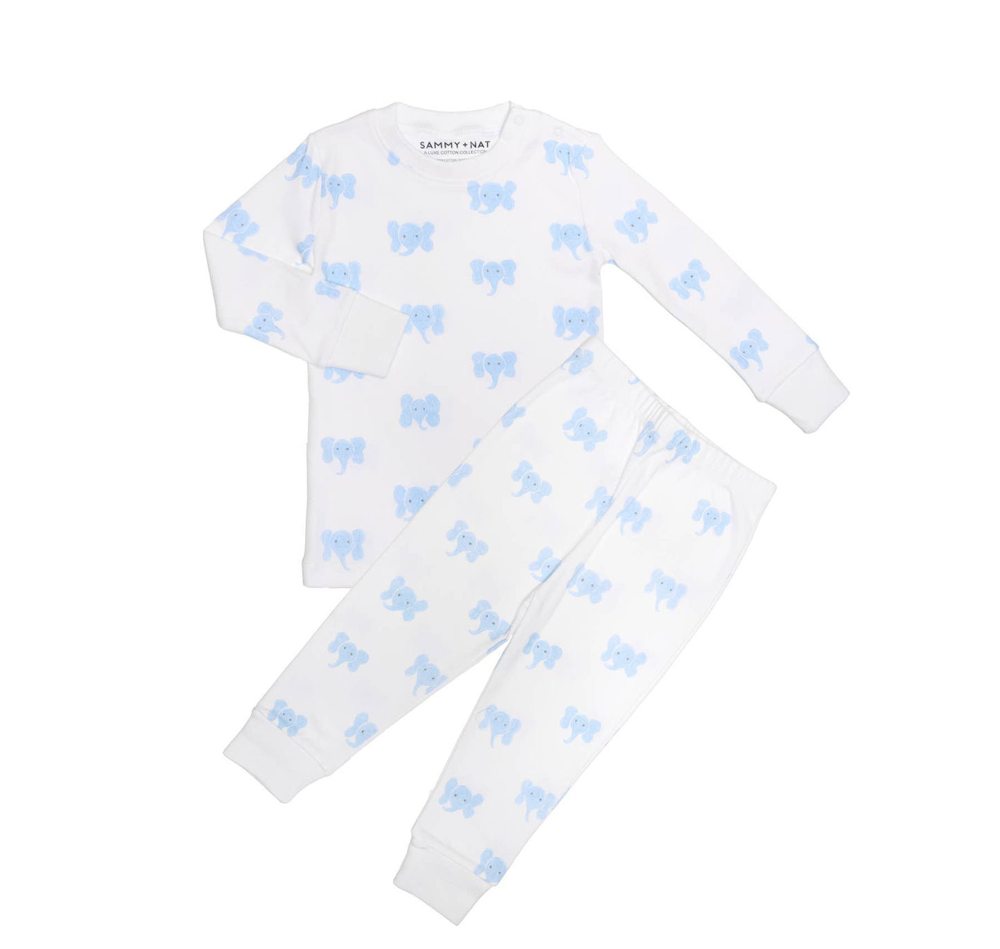 Blue Elephant Two Piece Pajama-2