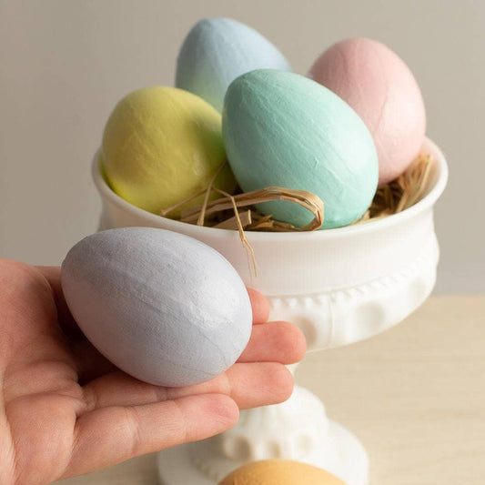 Pre-Painted Pastel Paper Mache Eggs