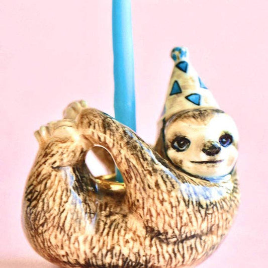 Sloth "Party Animal" Cake Topper