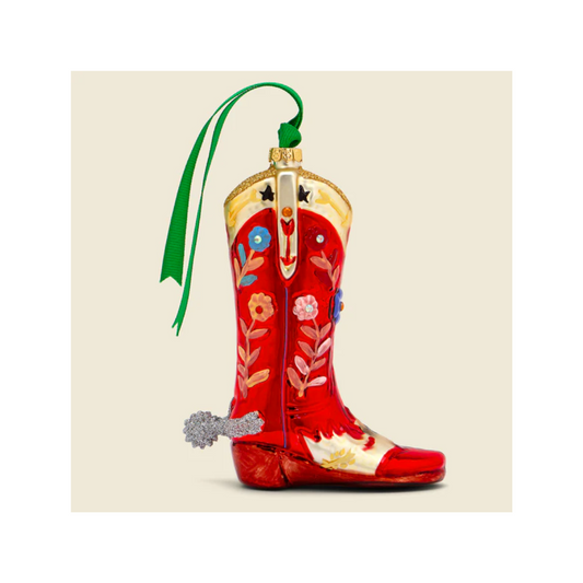 Rhinestone Cowboy Boot Ornament