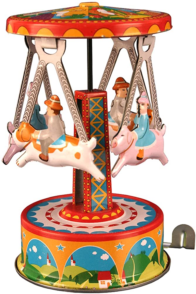 Tin Carousel with Dogs