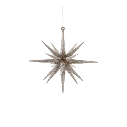 Vintage Starburst Ornament - Small - Silver
