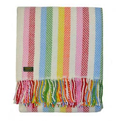 Tweedmill Lambswool Throw - Wales UK,  Rainbow